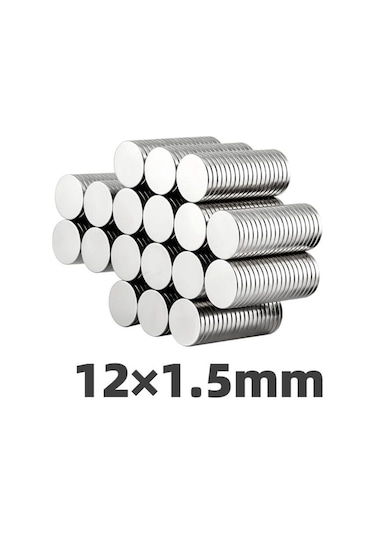 10 Adet 12x1.5 Mm Neodyum Mıknatıs Dekoratif Magnet Güçlü Çekim