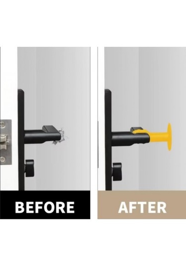 Vantuzlu Geçmeli Kapı Kolu Stoper 4lü Set Ev Gereçi