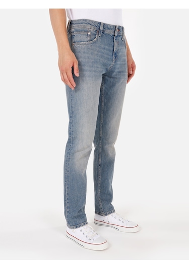 Colins 044 Karl Normal Kesim Düşük Bel Düz Paça Mavi Erkek Pantolon Cl1071559 Denim