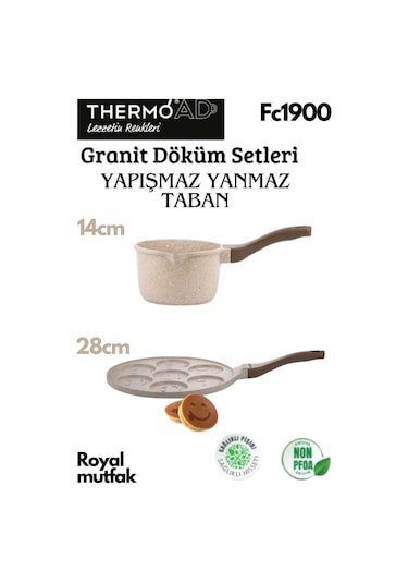 Thermoad 2'li Vizon Set (Sosluk&Sütlük - Emojili Pankek Tavası)