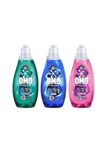 Omo Express Fresh Sıvı Deterjan 1480 Ml Ultra Beyaz X1 Renkli Ve Siyahlar X1 Kötü Koku Karşıtı X1 1480 ML