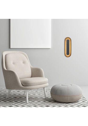 Voxlamp Presidento Endirekt Led Aplik 33x12 Cm Gri