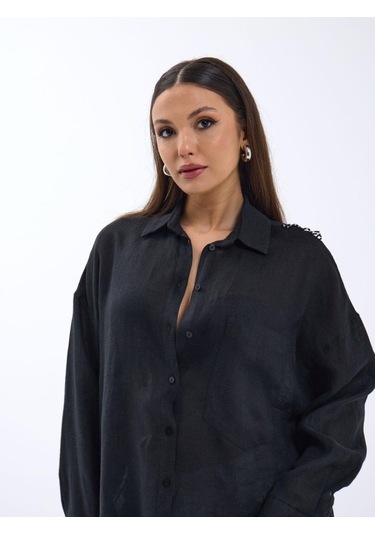7399 Gömlek-siyah Si Yah