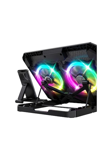 Rgb Fanlı Laptop Soğutma Standı Usb Girişli Notebook Yükseltici