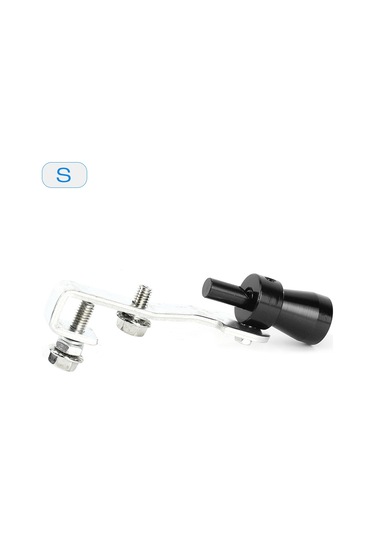 Youmex Alüminyum Turbo Sesli İsviçre, S Boy 10.2x1.8cm , Siyah - Araç/motosiklet Ekzos Borusu Uyumlu, Yüksek Ses, Kolay Kurulum