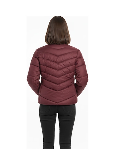 Jacqueline De Yong Fiona Life Short Kadın Bordo Dik Yaka Ceket Bordo