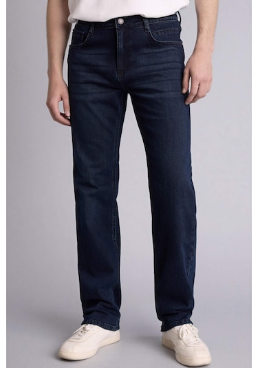 Defacto Sergio Regular Fıt Normal Bel Boru Paça Pantolon G8485ax26smnm83 İndigo-nm83
