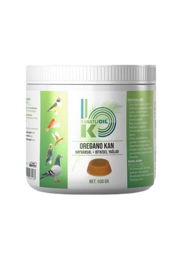 Kanatlı Oil Oregano Kan Hayvansal + Bitkisel Yağlar 600 G