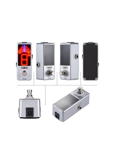 Mini Kromatik Tuner Pedal Etkisi Led Ekranlı Gitar Bas İçin Gerçek Bypass