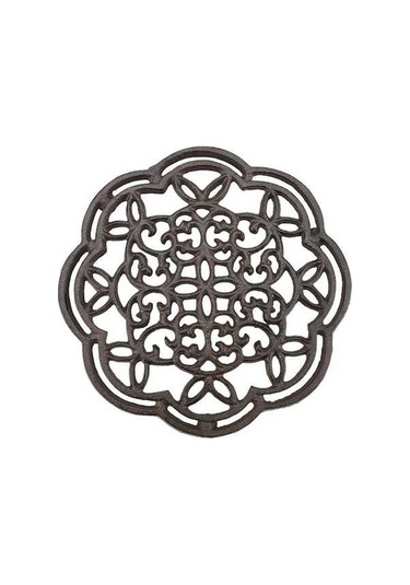 Ulzyvf Yuvarlak Yemek Yalıtımlı Taklit Sehpa Rengi Pas Mutfak Masası Isı Döküm Demir Dekoru Bs Diğer