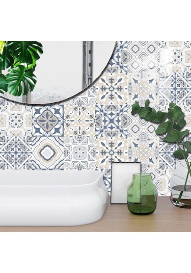 10 Adet Avrupa Retro Kiremit Etiket Mutfak Backsplash Yağ Geçirmez Banyo Duvar Çıkartma Yapışkanlı Sert Duvar Sticker Dğ. 56652264 Diğer
