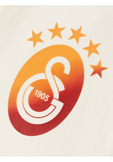 Gsstore Galatasaray Degrade 5 Yıldız Bebek Body B251407 Ekru