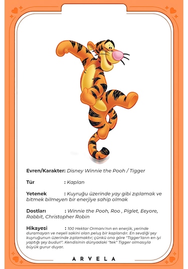 Tigger Karakteri - Eğitici Oyuncak Yapboz - Orijinal