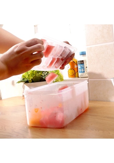 Small Square Ice Mold Trays Multi-layer Mold With Cover Ice Storage Box, 5 Layers Diğer