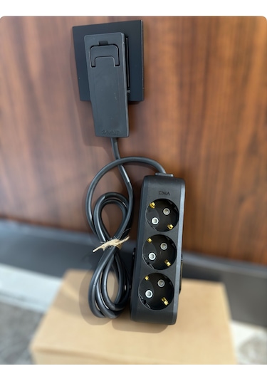 Uzatma Kablosu 3,lü 3m Ultra İnce Fiş Dar Alanlarda Kullanılır