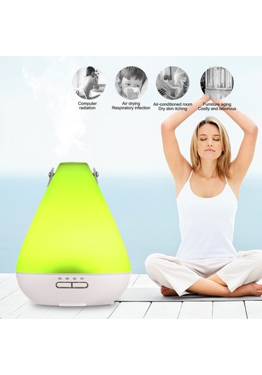 Moly Yunboo Beyaz Usb Nemlendirici Aromaterapi Makinesi 180ml 7 Renkli Led Ev/ofis Yym806m