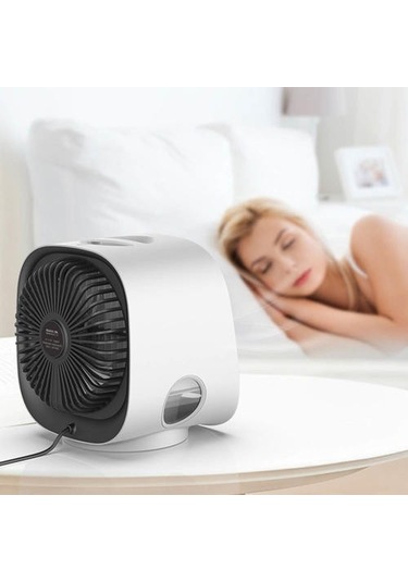 300ml Mini Taşınabilir Klima 3 Seviye Klima Nemlendirici Arıtma Usb Masaüstü Hava Soğutucu Fanlı Su Tankı Hvac Systems Parçalar 6008 Beyaz