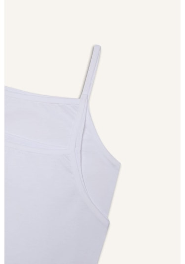 DeFacto Kız Çocuk 2'li Atlet A4136A825SPWT34 Beyaz