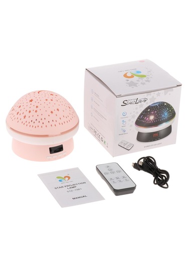 Suntek Led Projektör Işığı Usb Yıldızlı Okyanus Pembe