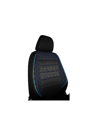 Gof Plus Serisi Universal Oto Koltuk Kılıfı Siyah-Mavi Dikişli