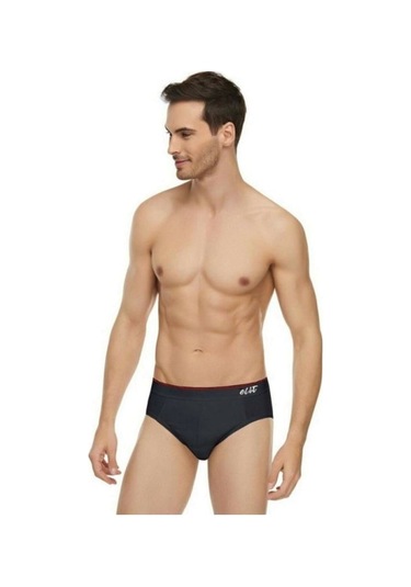 3 Adet Tutku Elit Likralı Kemerli Siyah Slip Erkek Külot Siyah