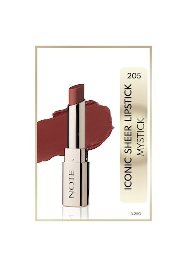 Note Cosmetics Iconic Sheer Lipstick Nemlendirici Parlak Ruj 205 Mystick Nemlendirici Parlak Ruj - Nude 205