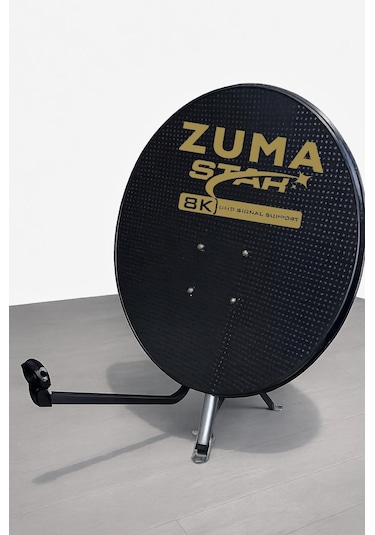 Zumastar 85cm 0.70mm Delikli Çanak Anten Siyah