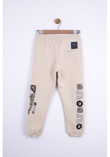 Erkek Çocuk Beli Paçası Lastikli Energy Pantolon-13023-bej