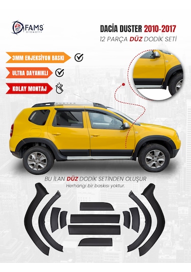 Dacia Duster Uyumlu 2010-2017 Dodik Seti 12 Parça Düz Baskısız