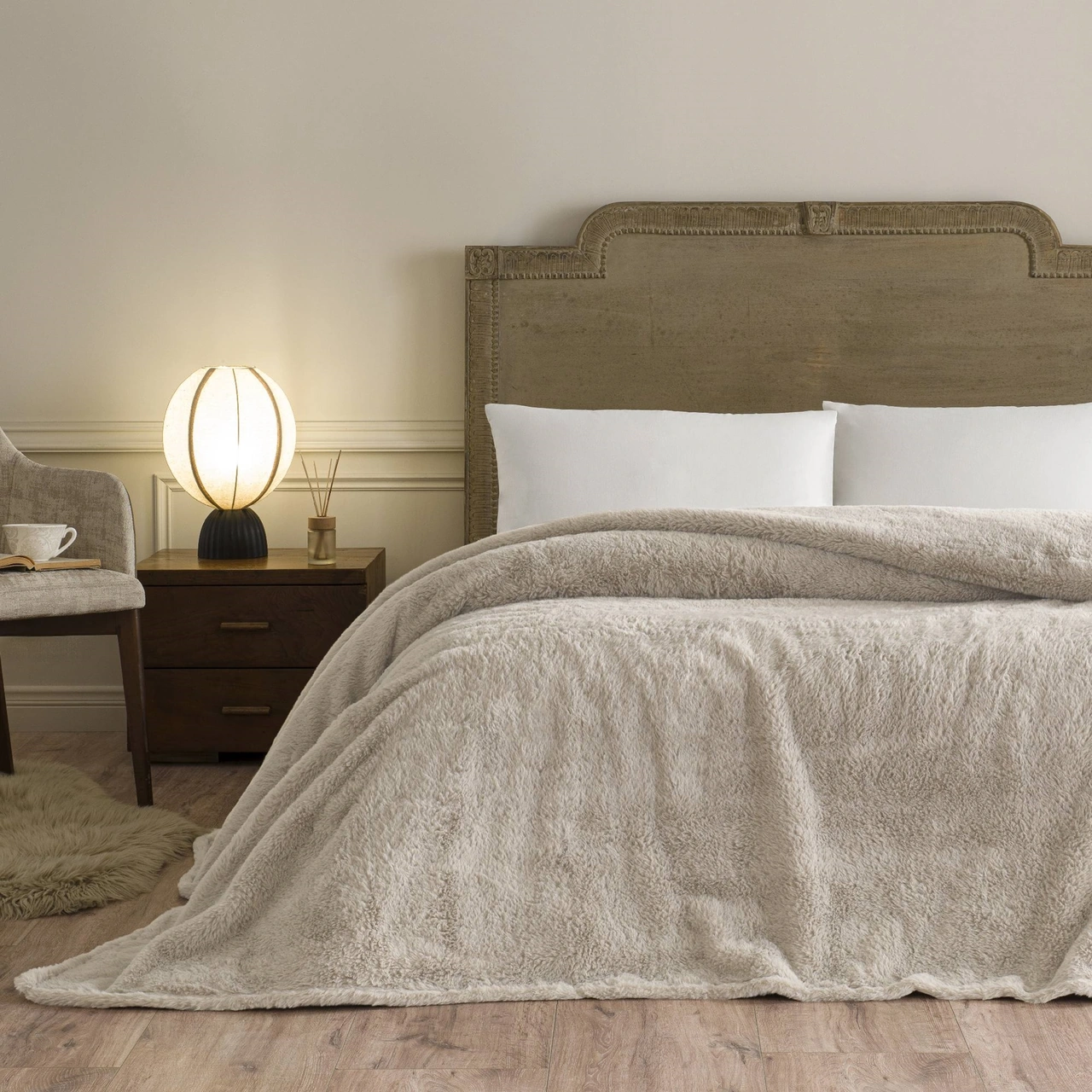 Linens Mathie Çift Kişilik Vizon Battaniye Vizon