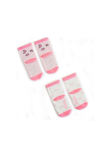Milk & Moo Bebek Çorabı 4'lü Set Arı Vız Vız ile Çançin 0-12 Yaş