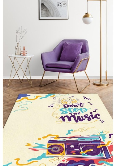 Homshtag Çok Renkli Müzik Halısı Renkli Dekoratif Parti Halısı Çok Renkli