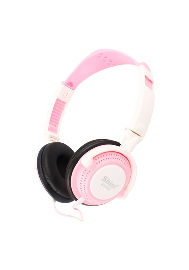 Mufunye Sn-a18 3.5mm Kablolu Kulaküstü Kulaklık, Oyun İçin, Mikrofon Ve Kablolu Kontrol İle, Pembe Shini Logolu Teslimat