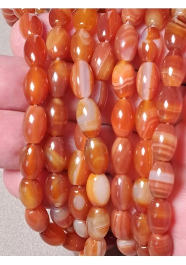 Beautiful Stones Oval Şeklinde Kırmızı Karnelyan Boncuklar 233238604