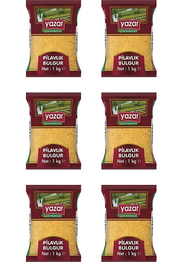 Yazar Pilavlık Bulgur 6 x 1 KG