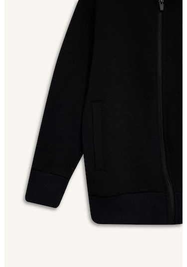 Defacto Erkek Çocuk Kolej Yaka Bomber Cardigan D2803a825aubk81 Siyah