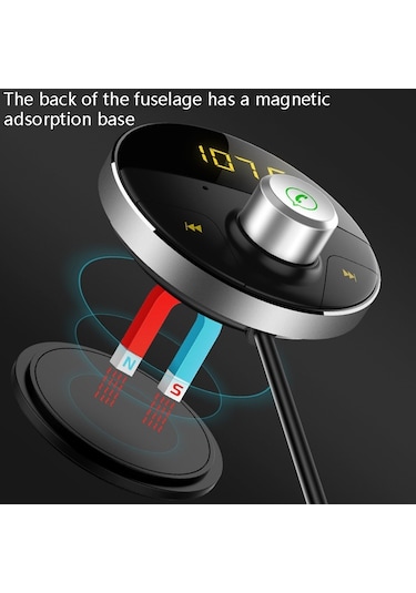 Hy62 Araba Mp3 Çalar Bluetooth Eller Serbest Telefon Gümüş