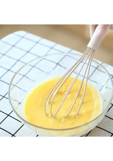 Yasammerkezi Mavi Stil Kaymaz Kolay Temizlenebilir Yumurta Çırpıcı Mutfak Silikon Çırpma Süt Köpürtücü Ahşap