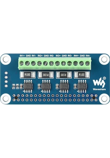 4 Kanallı Akımgerilimgüç Monitör Raspberry Pi Hat
