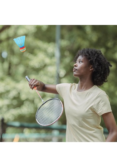 Vkemall 12'li Renkli Eva Malzeme Çocuk Badminto Topu Seti - Eğitim Ve Eğlence İçin Dayanıklı Renkli Kalplerle