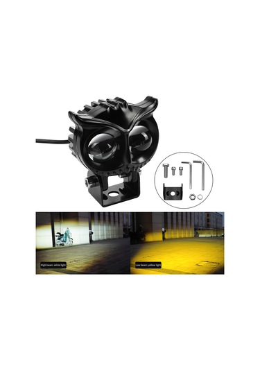 Xindoker Alüminyum 30-45w 12-85v Ip65 Su Geçirmez Led Farlar, Beyaz Sarı Işık, Moto Atv Kamyonet Uyumlu, Demirleme Aksesuarlar Eşliğinde Çiftli Set Siyah Konoid Mermi Şekli