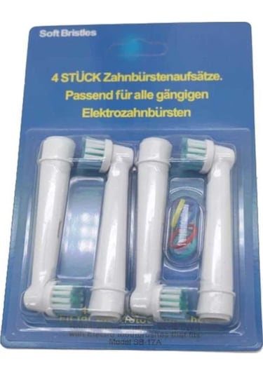 Tüm Şarjlı Diş Fırçaları ile Uyumlu 4'lü Yedek Başlık
