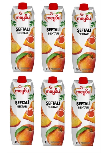 Meysu Şeftali Nektarı 1 Lt X 6 Adet