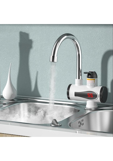 Suntek Elektrikli Hızlı Isıtma Musluğu Banyo Mutfak Bar İçin