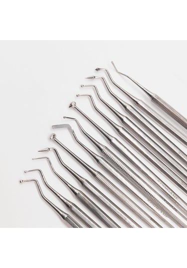 Çift Uçlu Paslanmaz Çelik Amalgam Plastik Dolum Spatulası