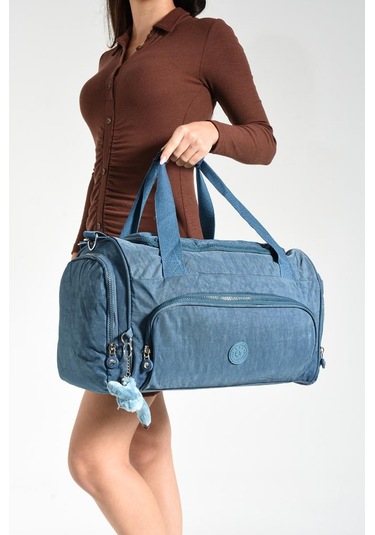 Unisex Kabin Boy Çapraz Askılı Omuz Çantası Seyehat Spor Çantası Hafif Klinkır Kumaş 40 25 Cm Mavi