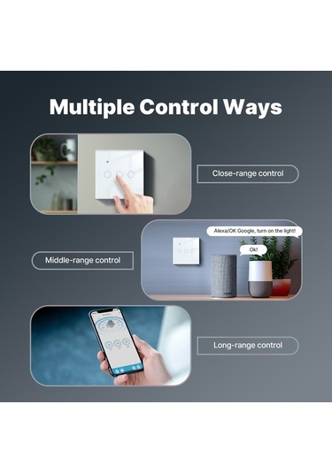 Trendooze Zamanlama Yangın Wifi Uzaktan Uygulaması Tuya Tek Sıfır Sesli Evrensel Dokunmatik Anahtar Anahtar Anahtar Akıllı Akıllı 1-gang Ge 1-gang