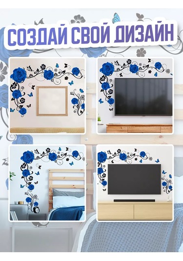 Sticker Store Mutfak Dekorasyonu İçin Duvar Çıkartması 187838836 Mavi