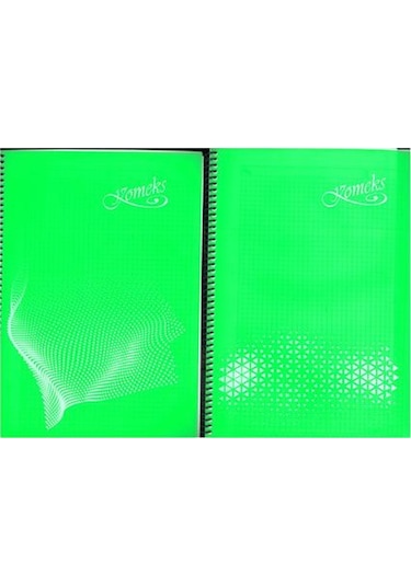 Komeks Spiralli Defter Plastik Kapak 72 Yp A4 Kareli Yeşil