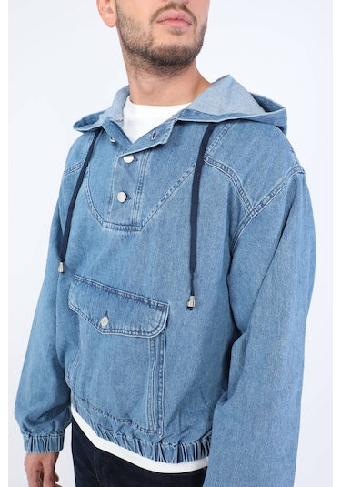 Keepout Erkek Jean Sweatshirt Mavi 001